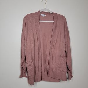 Madewell open front cardigan mauve size XL